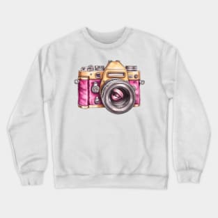 Pink Camera Crewneck Sweatshirt